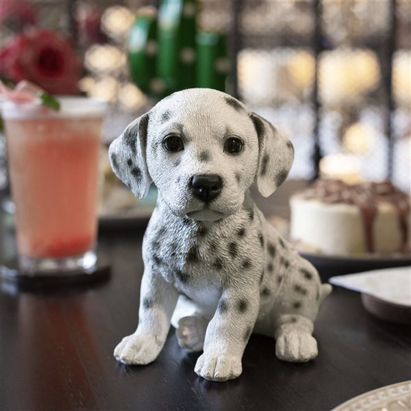 SoReal Dalmation Puppy Decorative Figurine for Home and Office - White