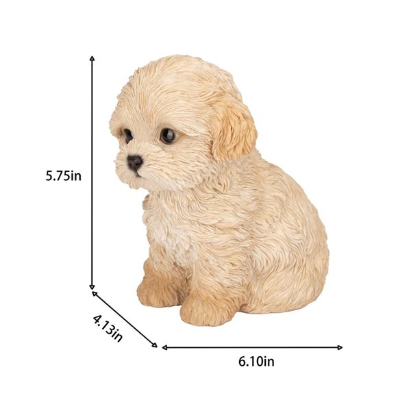 SoReal Labradoodle Puppy Decorative Figurine for Home and Office - Brown