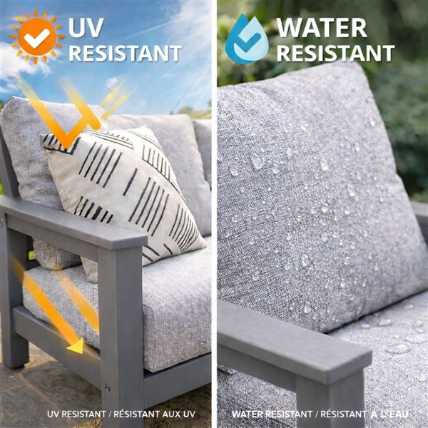 Muskoka 6-Pcs Resin Deep Seating Patio Set w/ Coffee Table - Grey