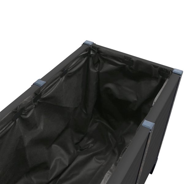 Tierra Verde 17 W x 48 L x 18-in H Black Plastic Raised Garden Bed
