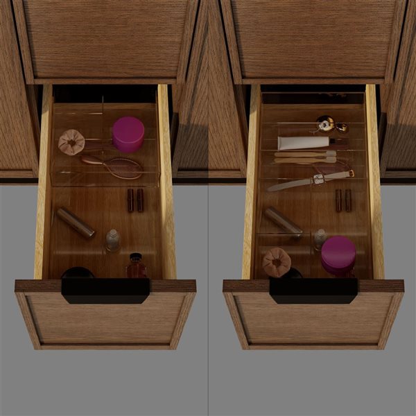 Spa Bathe Theo 60-in Jacobean Double Vanity with White with Grey Specks Engineered Stone Top