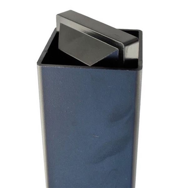 SLIPFENCE Fully Private Fence Panel Kit 8-ft H x 6-ft W with Post 148-in Without Wood - Black