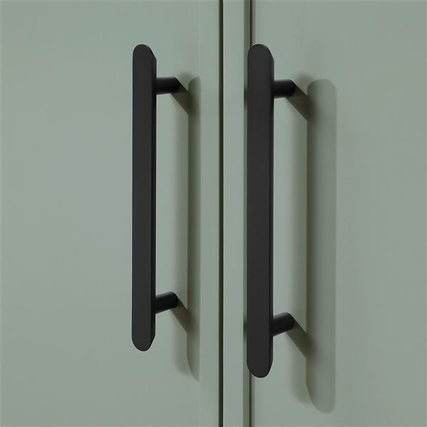 OVE Decors Solas Freestanding Bathroom Vanity w/ White Engineered Stone Top 36-in - Sage Green