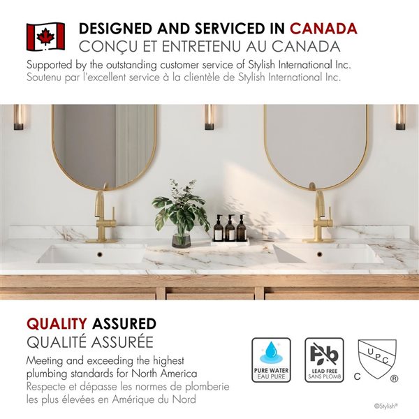 Stylish Single Handle Pull-Down Dual Function Bathroom Faucet Stainless Steel 9.6-in - Brushed Gold