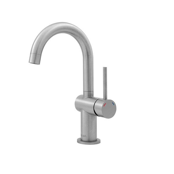 Stylish Single Handle Bathroom Faucet 10.1-in - Brushed Stainless Steel