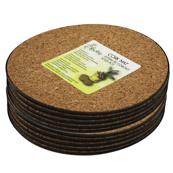 Blooms 10-Piece 8-in Plant Cork Pad