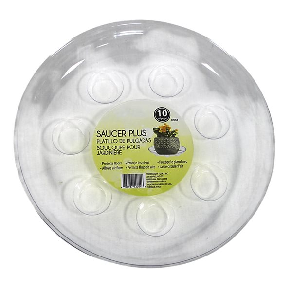 Blooms 10-Pack 10-in Plastic Plant Saucer