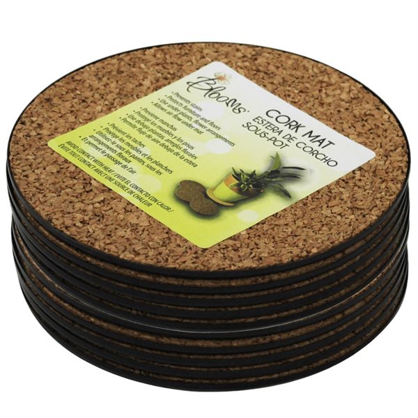 Blooms 10-Piece 6-in Plant Cork Pad