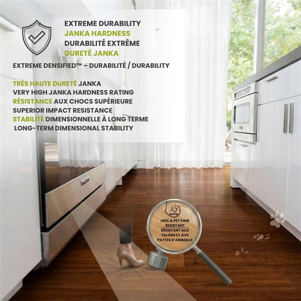 Bamboo Design & Architecture Solid Bamboo Click Flooring Samples w/ Ultra Durable Finish - Java