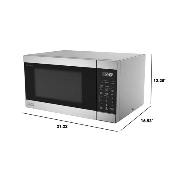 Sharp 1.1-ft³ 1100 W Stainless Steel Countertop Microwave