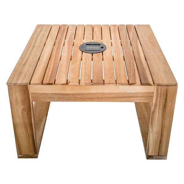 Deko Living Maya 5-Piece Wood Frame Patio Sofa Set with LED Solar Unit