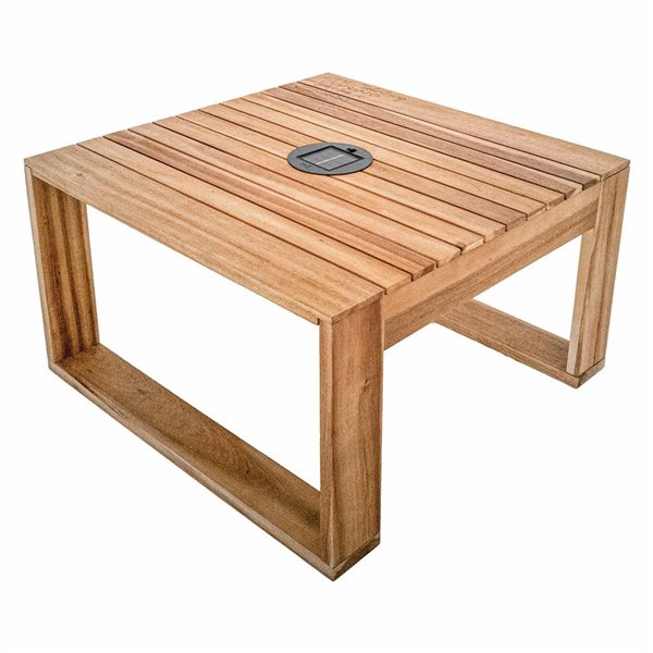 Deko Living Maya 5-Piece Wood Frame Patio Sofa Set with LED Solar Unit