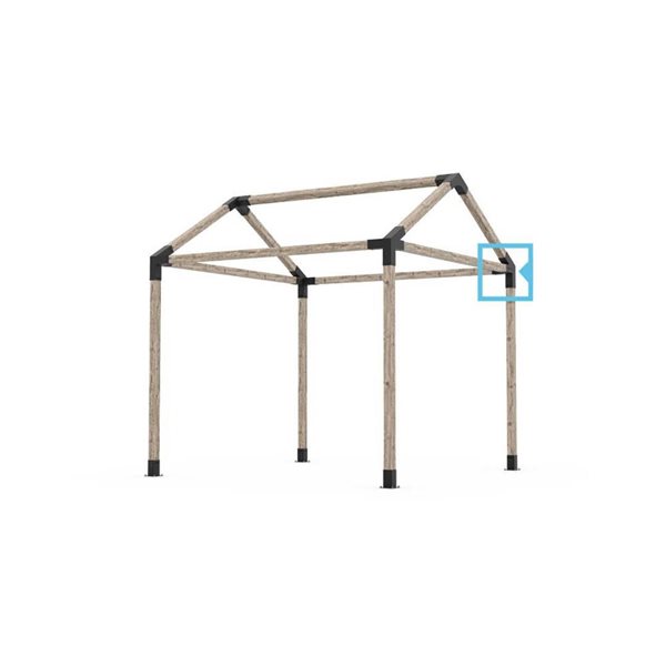 Toja Grid Trio 30 Left and Right Pergola Brackets for 4x4 Wood Posts - 2-Pack