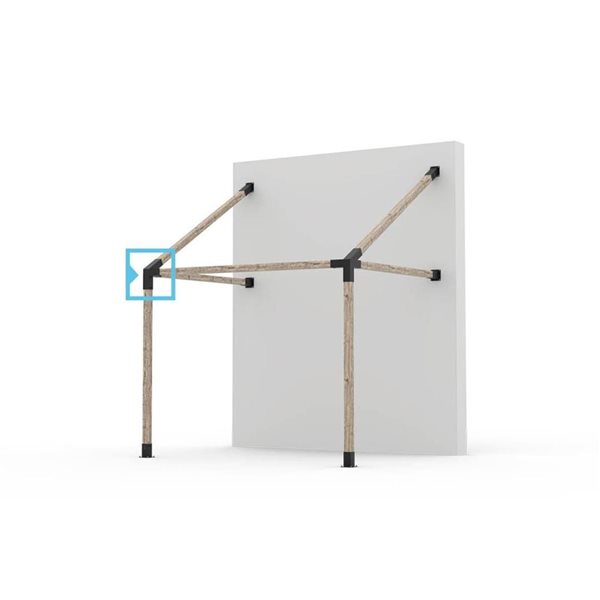 Toja Grid Trio 30 Left and Right Pergola Brackets for 4x4 Wood Posts - 2-Pack