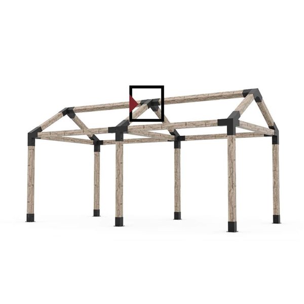 Toja Grid Peak Quad 30 Pergola Bracket for 4x4 Wood Posts