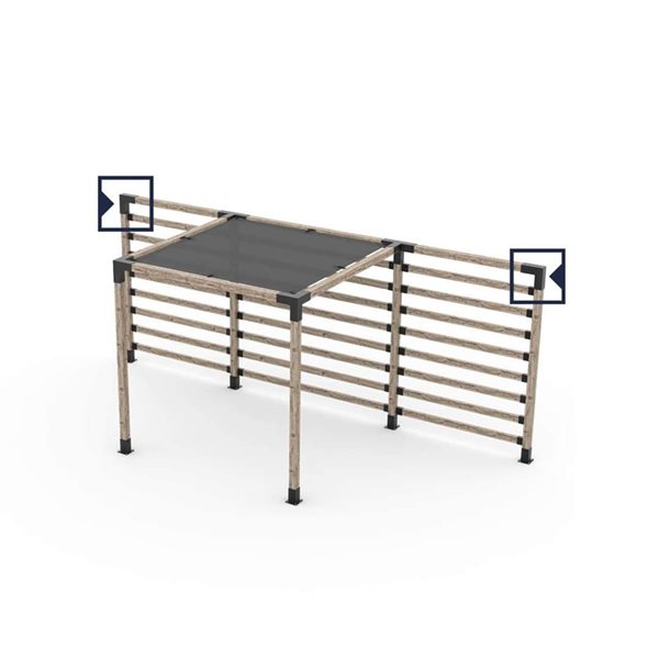 Toja Grid Duo L Pergola Bracket for 4x4 Wood Posts