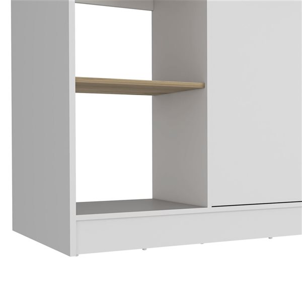 RTA Juniper Kitchen Island w/ Storage - White