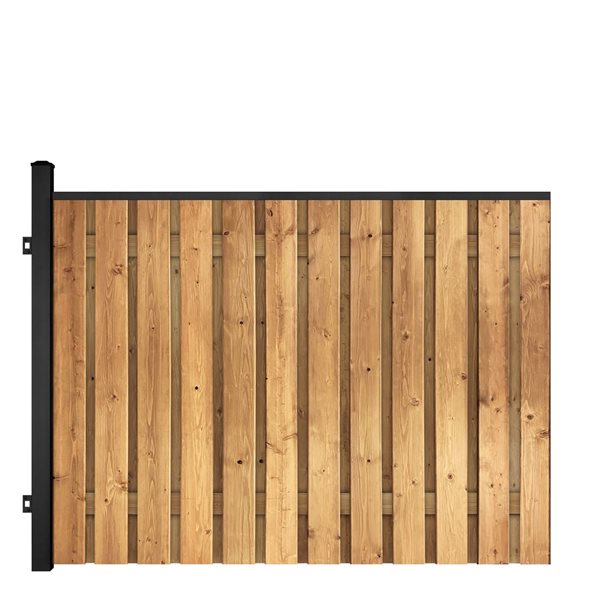 SLIPFENCE 6-ft Fence System w/ Traditional Brackets + One 3-in x 3-in x 9-ft Post