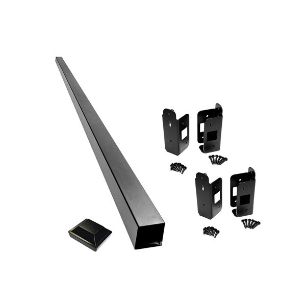 SLIPFENCE 6-ft Fence System w/ Traditional Brackets + One 3-in x 3-in x 9-ft Post