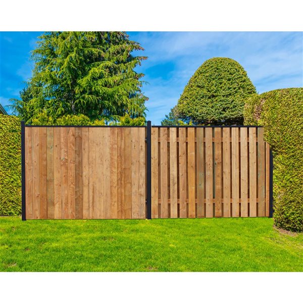 SLIPFENCE 6-ft Fence System w/ Traditional Brackets + One 3-in x 3-in x 9-ft Post