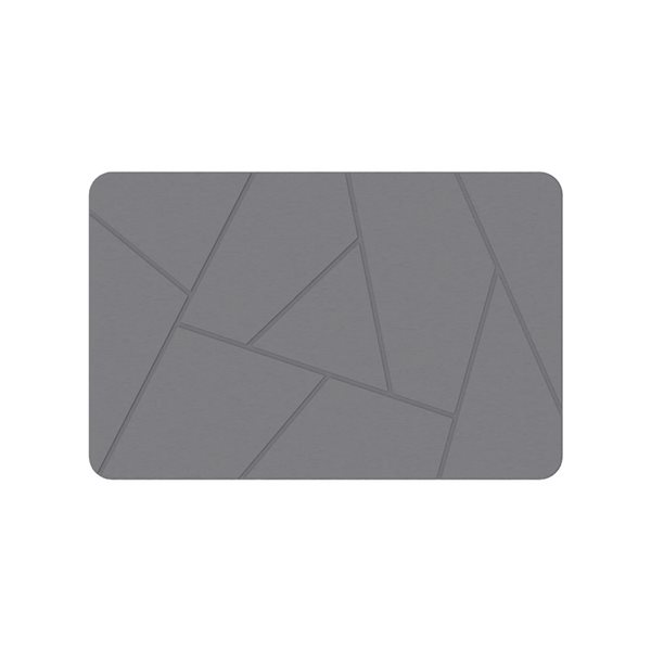 Rainlex Bathroom Mat 24-in Quick-Dry Geometric Non-Slip Texture Diatomaceous Earth Bath Mat - Hard Stone