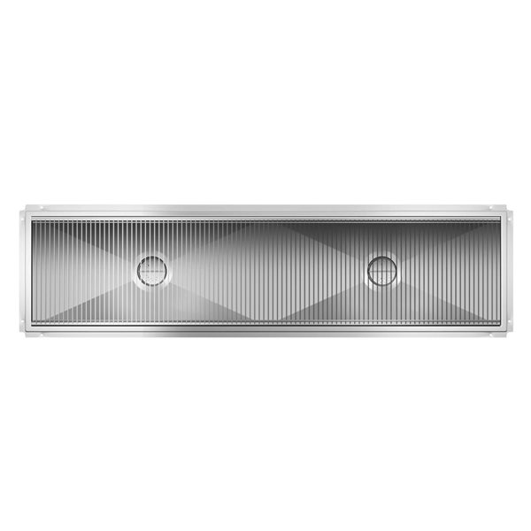 Koolmore Floor Trough Drain with Subway-Style Grating & Removable Drain Basket 24 x 96-in - Stainless Steel