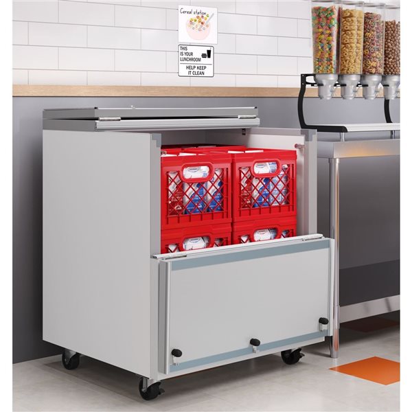 Koolmore Commercial Milk Cooler 34-in - Stainless Steel & White