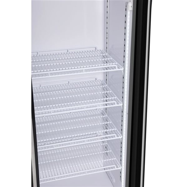 Koolmore Commercial Merchandiser Refrigerator 47-in 2 Full Glass Doors - Black