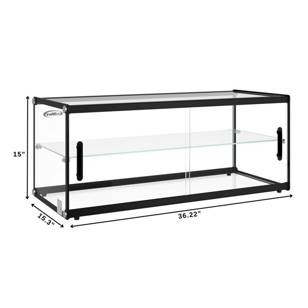Koolmore 2-Tier Pastry Display Case 36-in