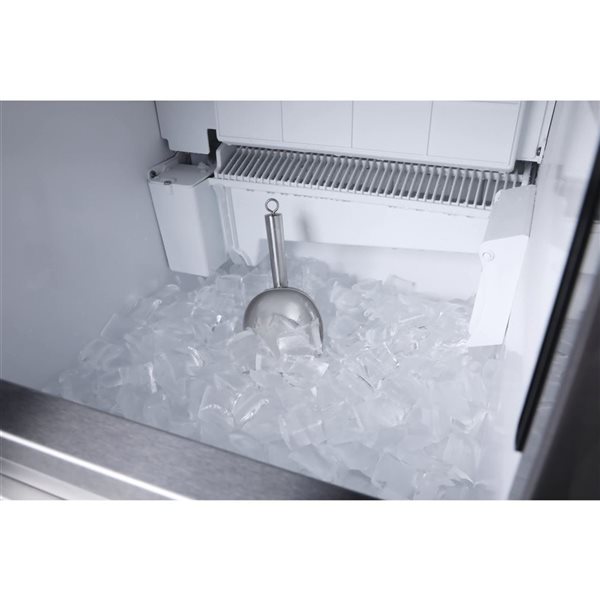 Koolmore Crescent Ice Maker 18‑in with 30 lb Storage - Stainless Steel