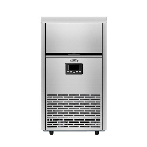 Koolmore Crescent Ice Maker 18‑in with 30 lb Storage - Stainless Steel