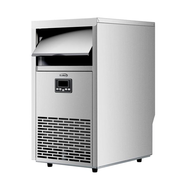 Koolmore Crescent Ice Maker 18‑in with 30 lb Storage - Stainless Steel