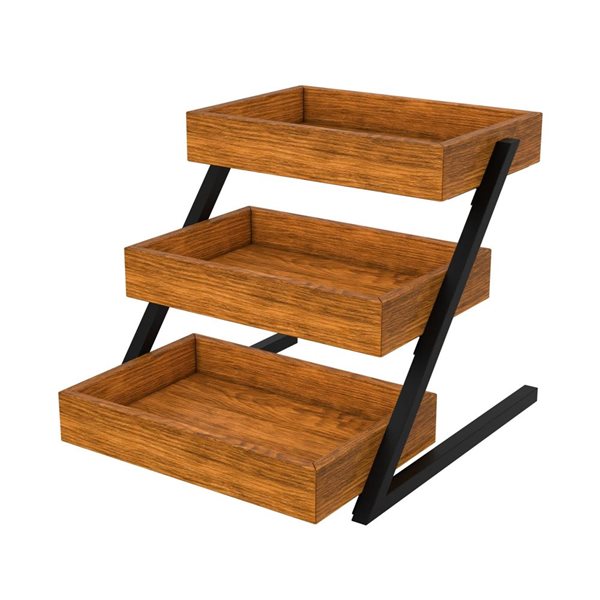 Koolmore 3-Tier Wooden Staircase Display Case 16.5-in