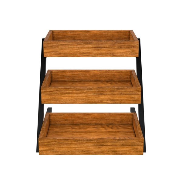 Koolmore 3-Tier Wooden Staircase Display Case 16.5-in