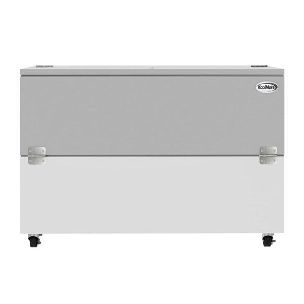 Koolmore Commercial Milk Cooler 58-in - Stainless Steel & White