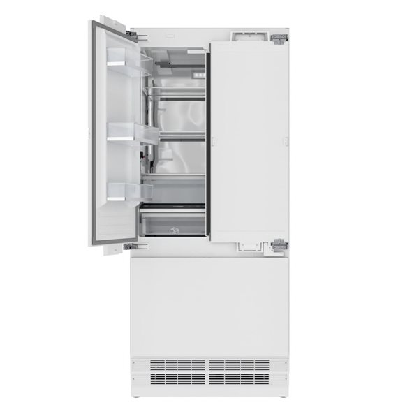 KoolMore Reserve Panel Ready French Door Refrigerator with Ice Maker and Water Dispenser 36-in 19.6-ft³