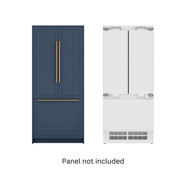 KoolMore Reserve Panel Ready French Door Refrigerator with Ice Maker and Water Dispenser 36-in 19.6-ft³