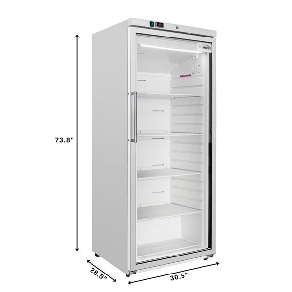 Koolmore Commercial Reach-In Freezer with Glass Door, 30-in, 21-ft³ - White