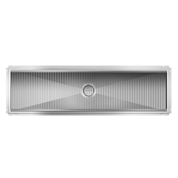 Koolmore Floor Trough Drain with Subway-Style Grating & Removable Drain Basket 24 x 84-in - Stainless Steel