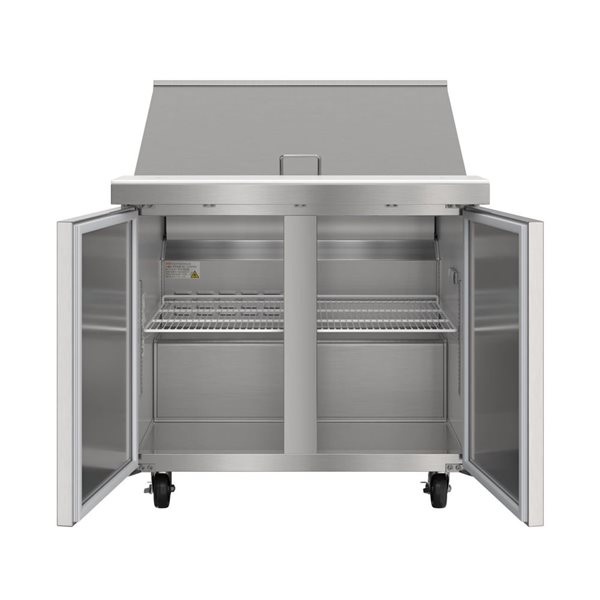 Koolmore Commercial Refrigerated Mega Salad and Sandwich Prep Table  2-Door 36-in