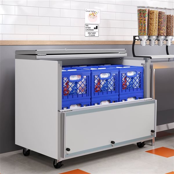 Koolmore Commercial Milk Cooler 49-in - Stainless Steel & White