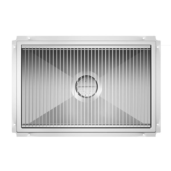 Koolmore Floor Trough Drain with Subway-Style Grating & Removable Drain Basket 24 x 36-in - Stainless Steel