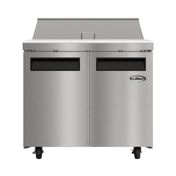 Koolmore Commercial Refrigerated Salad and Sandwich Prep Table 2-Door 36-in