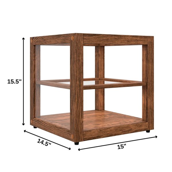 Koolmore Square Wooden Bakery Display Case 15-in
