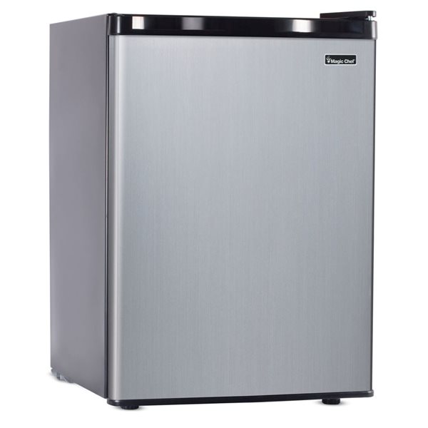 Magic Chef Compact Refrigerator 2.6-ft³ with Freezer- Stainless Steel
