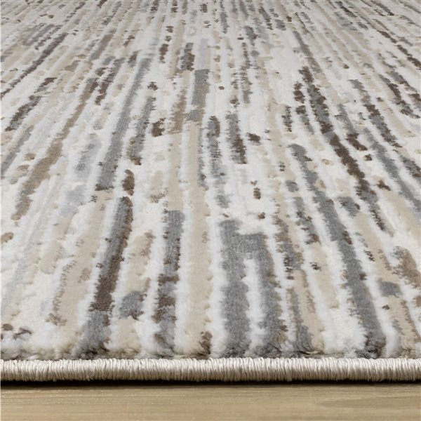 Rug Branch Sylvaris Area Rug Striped Contemporary 8 x 11-ft Cream