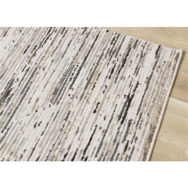 Rug Branch Sylvaris Area Rug Striped Contemporary 8 x 11-ft Cream