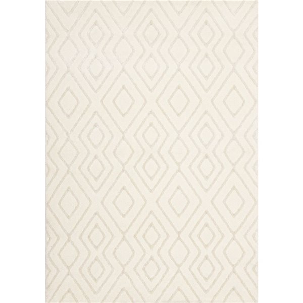 Rug Branch Tortuga Area Rug Contemporary Mosaic 5 x 8-ft - Cream
