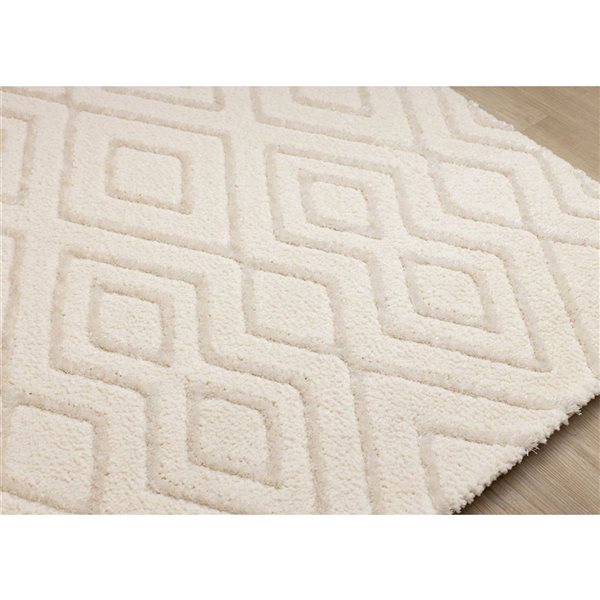 Rug Branch Tortuga Area Rug Contemporary Mosaic 5 x 8-ft - Cream