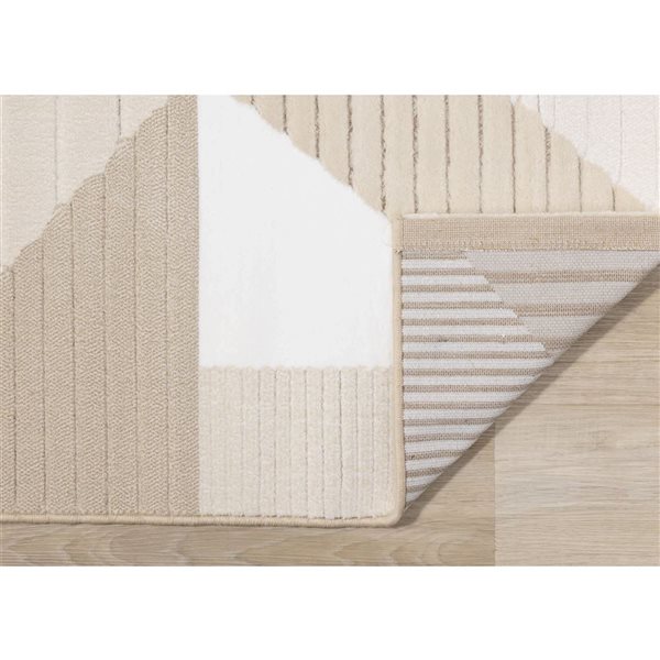 Rug Branch Solara Area Rug Geometric Mid-Century 7 x 10-ft - Cream